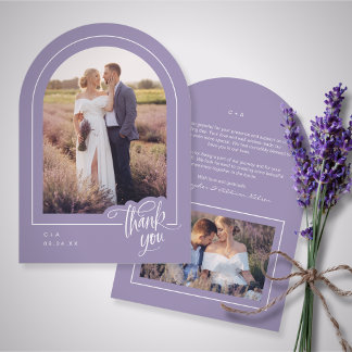 Tarjeta de agradecimiento a Boda de fotos de Laven