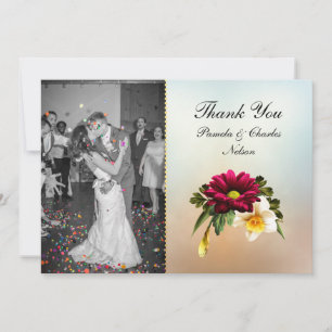 Tarjeta de agradecimiento a Boda de fotos de prima