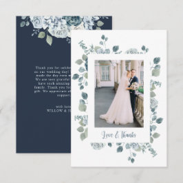 Tarjeta de agradecimiento a Boda de fotos florales