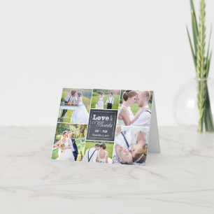 Tarjeta de agradecimiento a Boda de grupo marcado