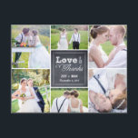 Tarjeta de agradecimiento a Boda de grupo marcado<br><div class="desc">Enviar tu nota de agradecimiento será una brisa con esta moda y elegante postal de agradecimiento. También disponible en otros colores y como tarjetas plegadas. Diseño © berryberrysweet.com Productos similares:</div>
