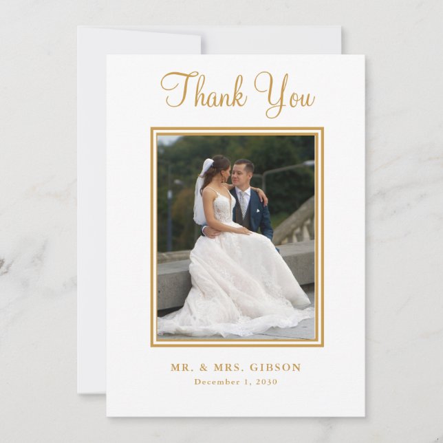 Tarjeta de agradecimiento a Boda de guiones de oro (Anverso)