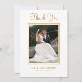 Tarjeta de agradecimiento a Boda de guiones de oro