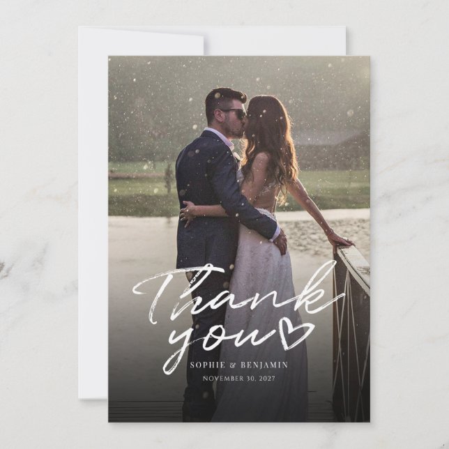 Tarjeta de agradecimiento a Boda de guiones fotogr (Anverso)