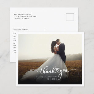 Tarjeta de agradecimiento a Boda de guiones fotogr