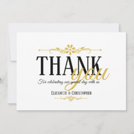 Tarjeta de agradecimiento a Boda de oro blanco min