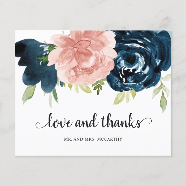 Tarjeta de agradecimiento a Boda de presupuesto az (Anverso)