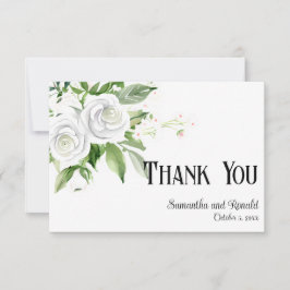 Tarjeta de agradecimiento a Boda de Rosas Blancas 