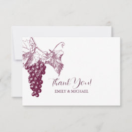 Tarjeta de agradecimiento a Boda de viñedos