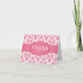 Tarjeta de agradecimiento a Boda en blanco de Dama