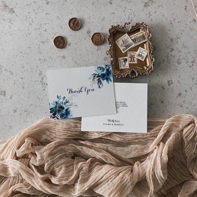 Tarjeta de agradecimiento a Boda floral acuarela c (Subido por el creador)