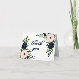 Tarjeta de agradecimiento a Boda floral de la Mari