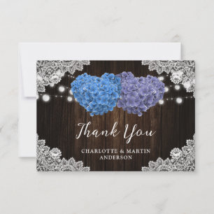 Tarjeta de agradecimiento a Boda Floral Púrpura y