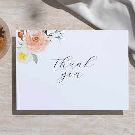 Tarjeta de agradecimiento a Boda floral rústico de