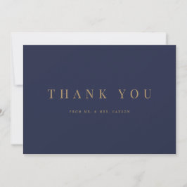 Tarjeta de agradecimiento a Boda formal con elegan