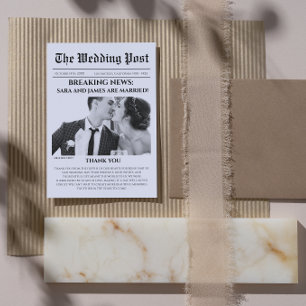 Tarjeta de agradecimiento a Boda fotográfico de pe