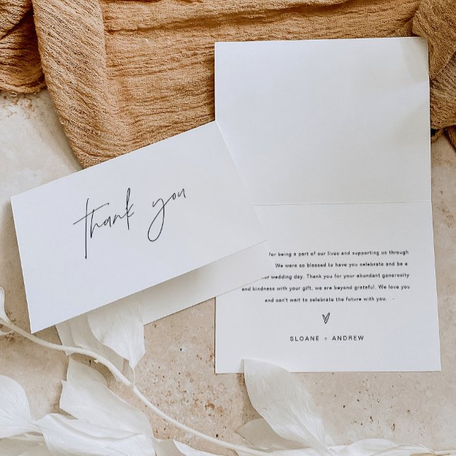 Tarjeta de agradecimiento a Boda Minimalista HARLO (Subido por el creador)