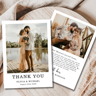 Tarjeta de agradecimiento a boda Photo Simple Eleg