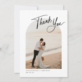 Tarjeta de agradecimiento a Boda plano con guión m