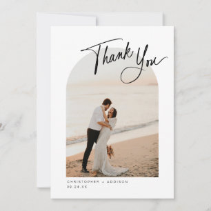Tarjeta de agradecimiento a Boda plano con guión m