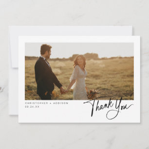 Tarjeta de agradecimiento a Boda plano con guión m