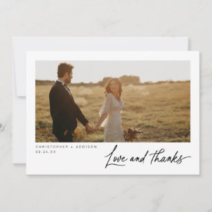 Tarjeta de agradecimiento a Boda plano con guión m