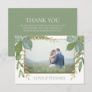 Tarjeta de agradecimiento a Boda plano de la veget