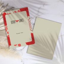 Tarjeta de agradecimiento a Boda romántico de Flor