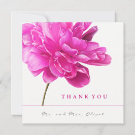 Tarjeta de agradecimiento a Boda Rosa Brillante