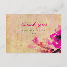 Tarjeta de agradecimiento a Boda Rosa Rosa de la V