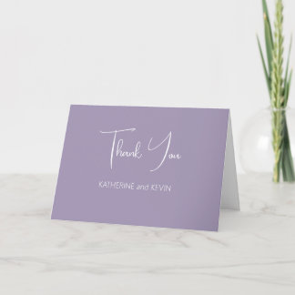 Tarjeta de agradecimiento a Boda simple Lavender