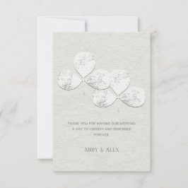 Tarjeta de agradecimiento a Boda White Shamrock