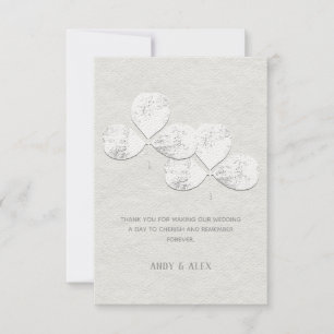 Tarjeta de agradecimiento a Boda White Shamrock