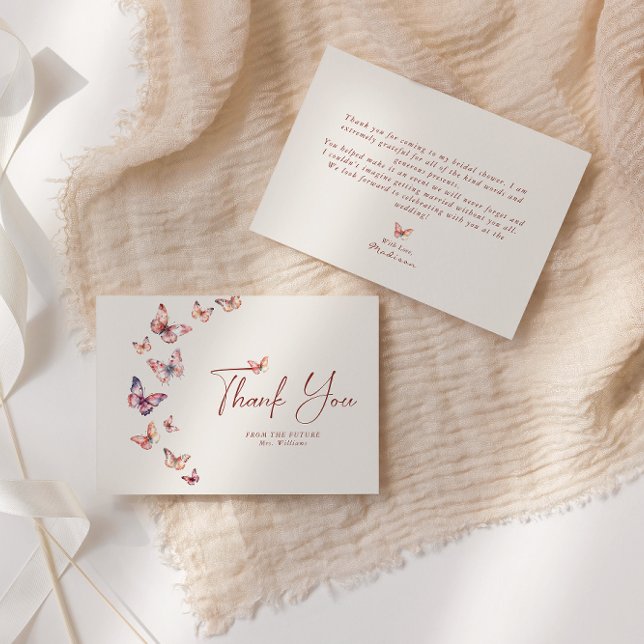 Tarjeta de agradecimiento a Boho Bridal Shower But (Subido por el creador)