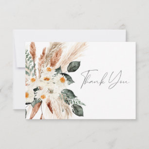 Tarjeta de agradecimiento a Boho Copper Pampas Gra
