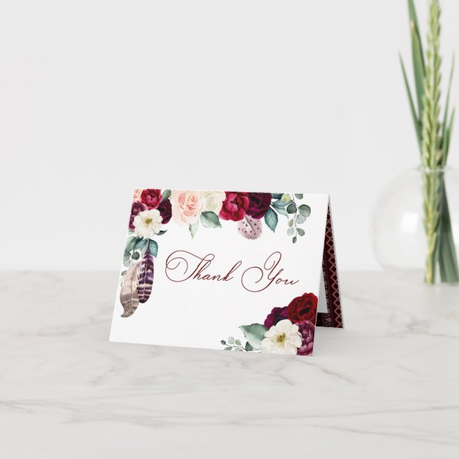 Tarjeta de agradecimiento a Boho Dreamcatcher de B (Anverso)