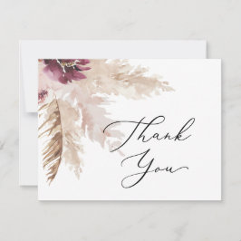 Tarjeta de agradecimiento a Boho Pampas Grass