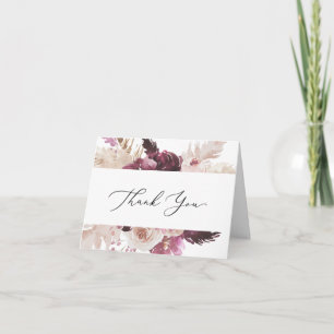 Tarjeta de agradecimiento a Boho Pampas Grass