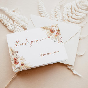 Tarjeta de agradecimiento a Boho Pampas Grass