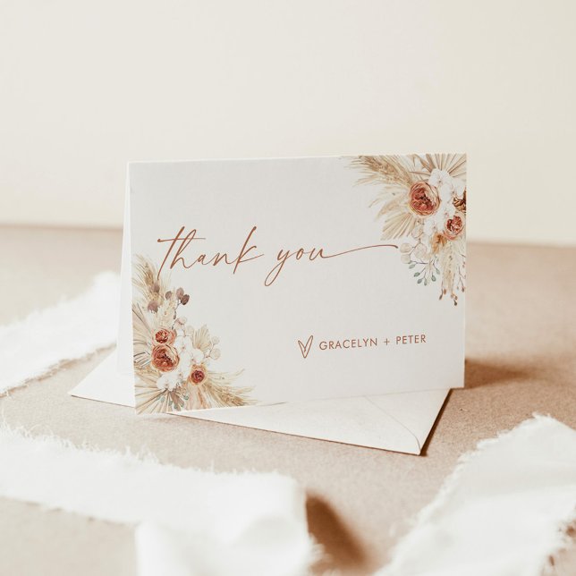 Tarjeta de agradecimiento a Boho Pampas Grass (Subido por el creador)