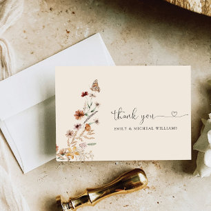 Tarjeta de agradecimiento a Boho Tiny Wildflower B