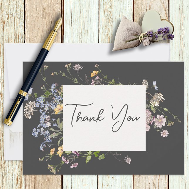 Tarjeta de agradecimiento a Boho Wildflowers Charc (Subido por el creador)