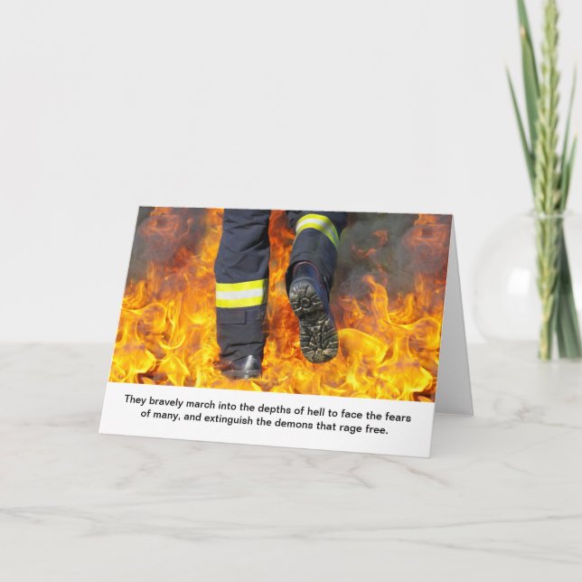 Tarjeta de agradecimiento a bomberos con presupues (Anverso)