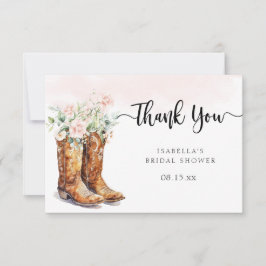 Tarjeta de agradecimiento a Boots & Bubbly Bridal 