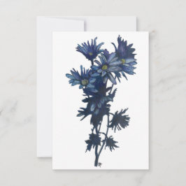Tarjeta de agradecimiento a Bouquet Blue Flower