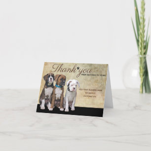 Tarjeta de agradecimiento a Boxer Dog