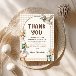 Tarjeta de agradecimiento a Brown Lucky Duck Ballo