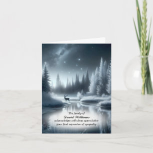 Tarjeta de agradecimiento a Buck In Winter River S