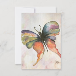 Tarjeta de agradecimiento a Butfly Happiness Flat