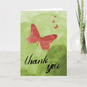 Tarjeta de agradecimiento a Butterfly